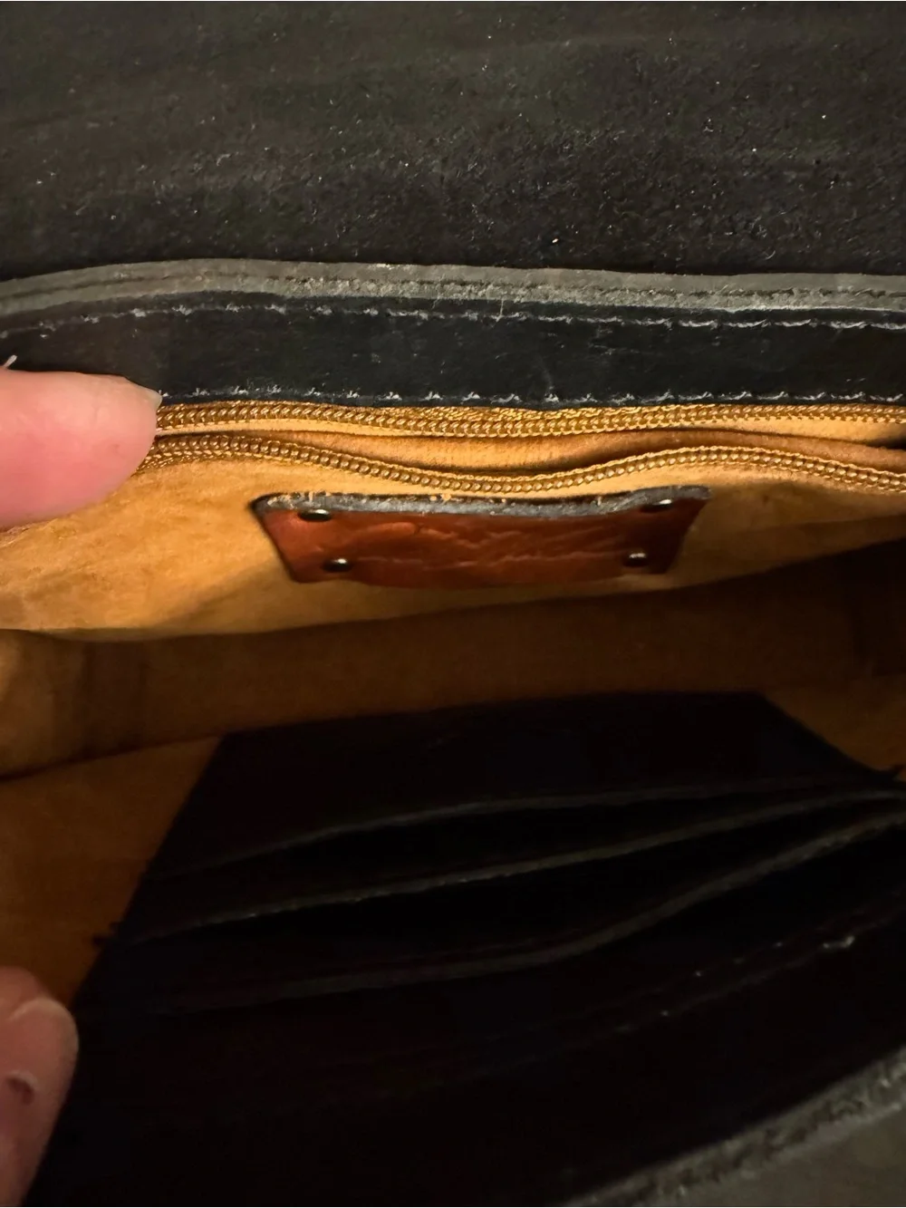 Patricia Nash Black Leather Top-Handle Crossbody Bag